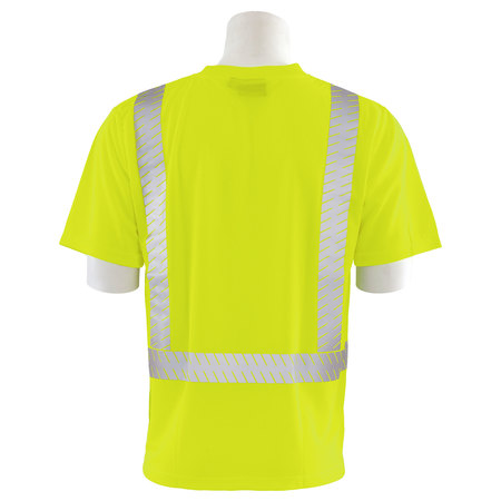Erb Safety T-Shirt, Birdseye Mesh, Short Slv, Class 2, 9006SEG, Hi-Viz Lime, SM 62210